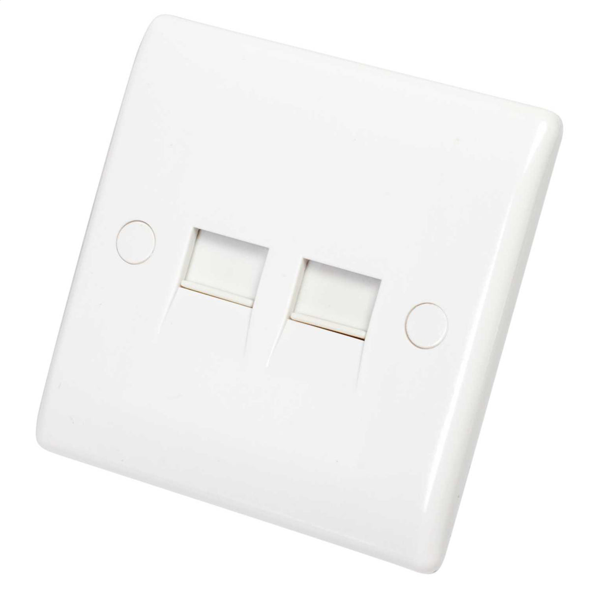 BG Nexus 2 Gang Master Telephone Socket White