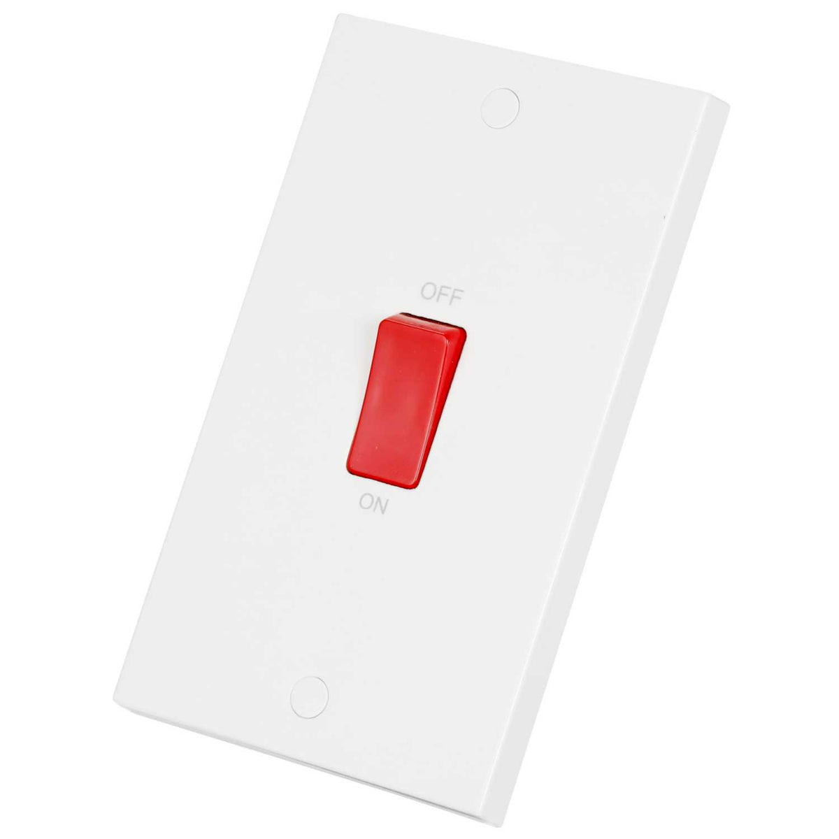 BG 45A DP 2 Gang Vertical Switch White