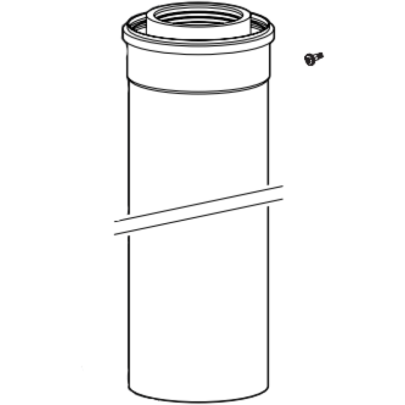 WORCESTER GREENSTAR FLUE EXTENSION 125mm 1000mm 7719003666 108138