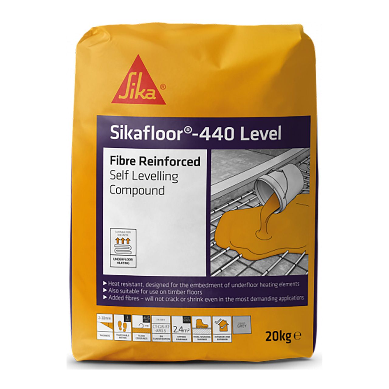 Sikafloor 440 Fibre Reinforced Self Levelling Compound 20Kg SKLEV440FB20