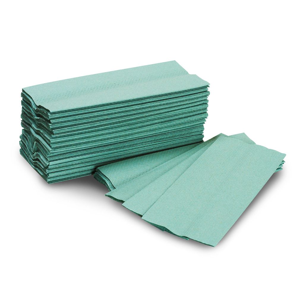 C-FOLD HAND TOWEL 2 PLY GREEN HGHT 50076942 (PACK 16)