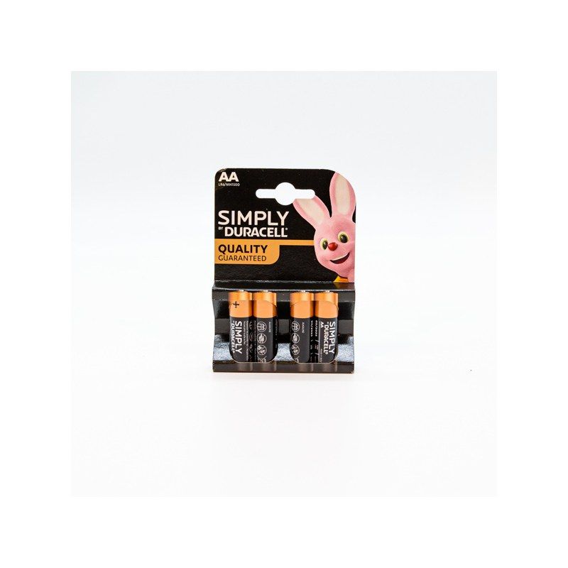 DURACELL ALKALINE BATTERY AA MN1500B4 PK4