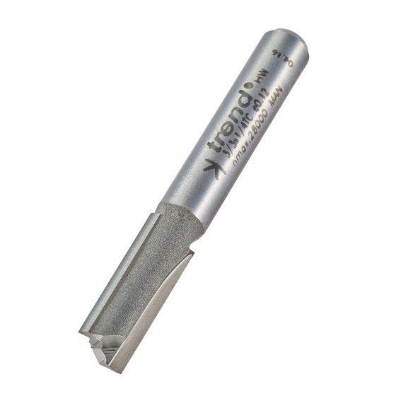 TREND 3/3X1/4TC TWO FLUTE CUTTER 1/4 INCH SHANK 7MM DIAMETER X 19MM