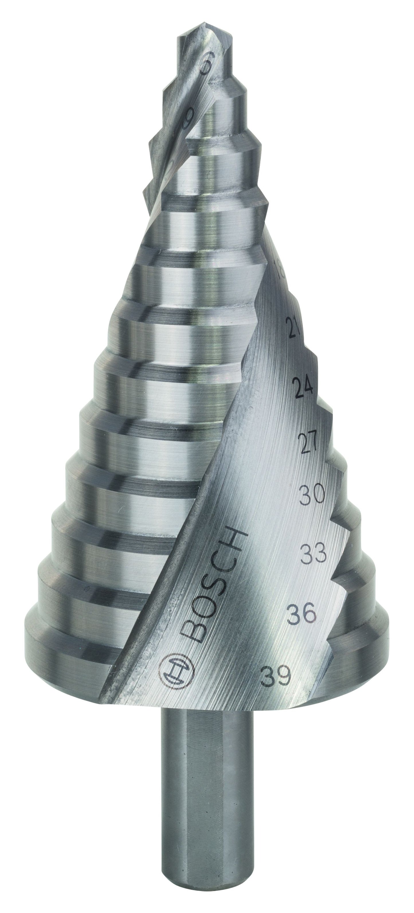 BOSCH 2608597521 HSS STEP DRILL BITS 6 - 39mm/ 10mm/ 93.5mm