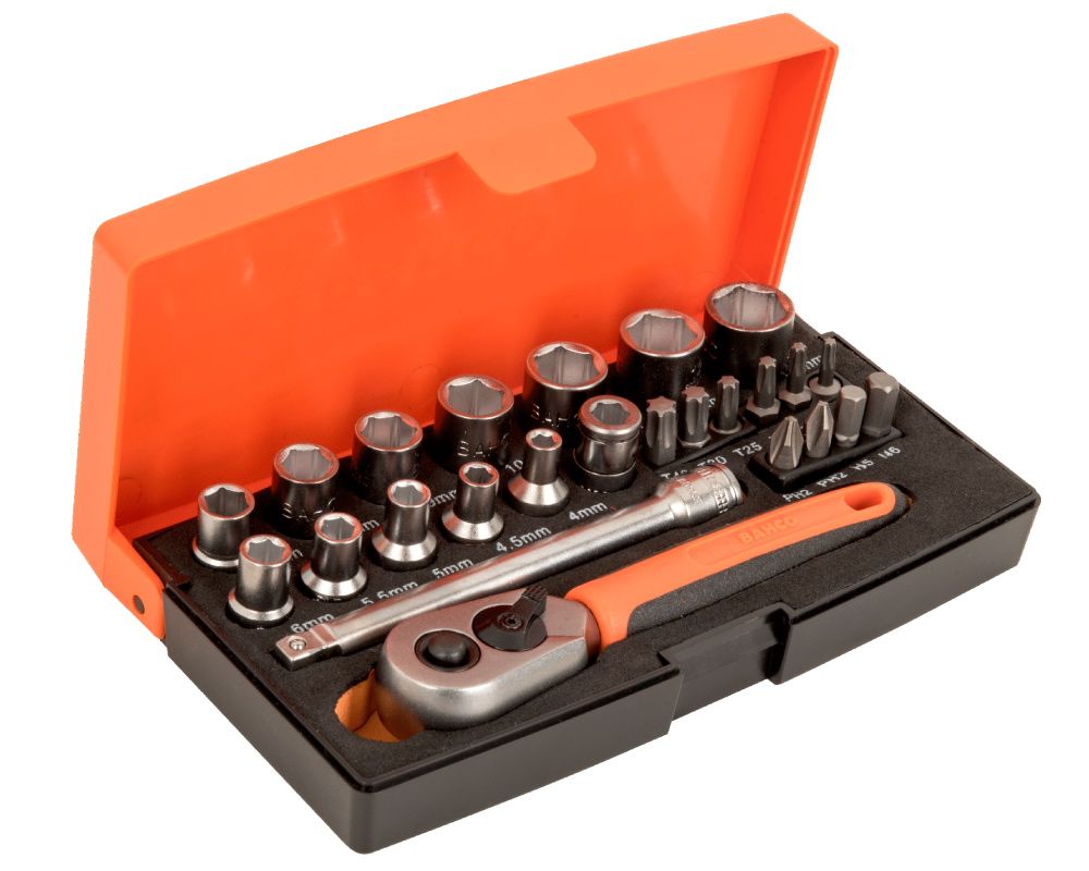 BAHCO BAHSL25 SOCKET SET 25 PIECE 1/4 INCH