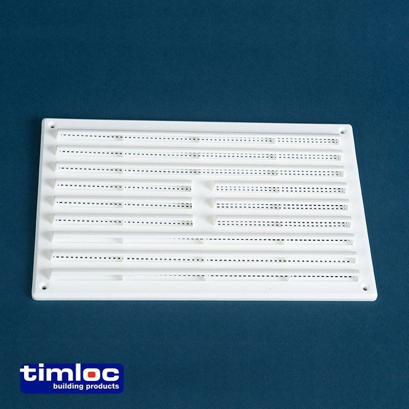 TIMLOC LOUVRE VENT WITH FLYSCREEN 9 x 6" WHITE 1211WF