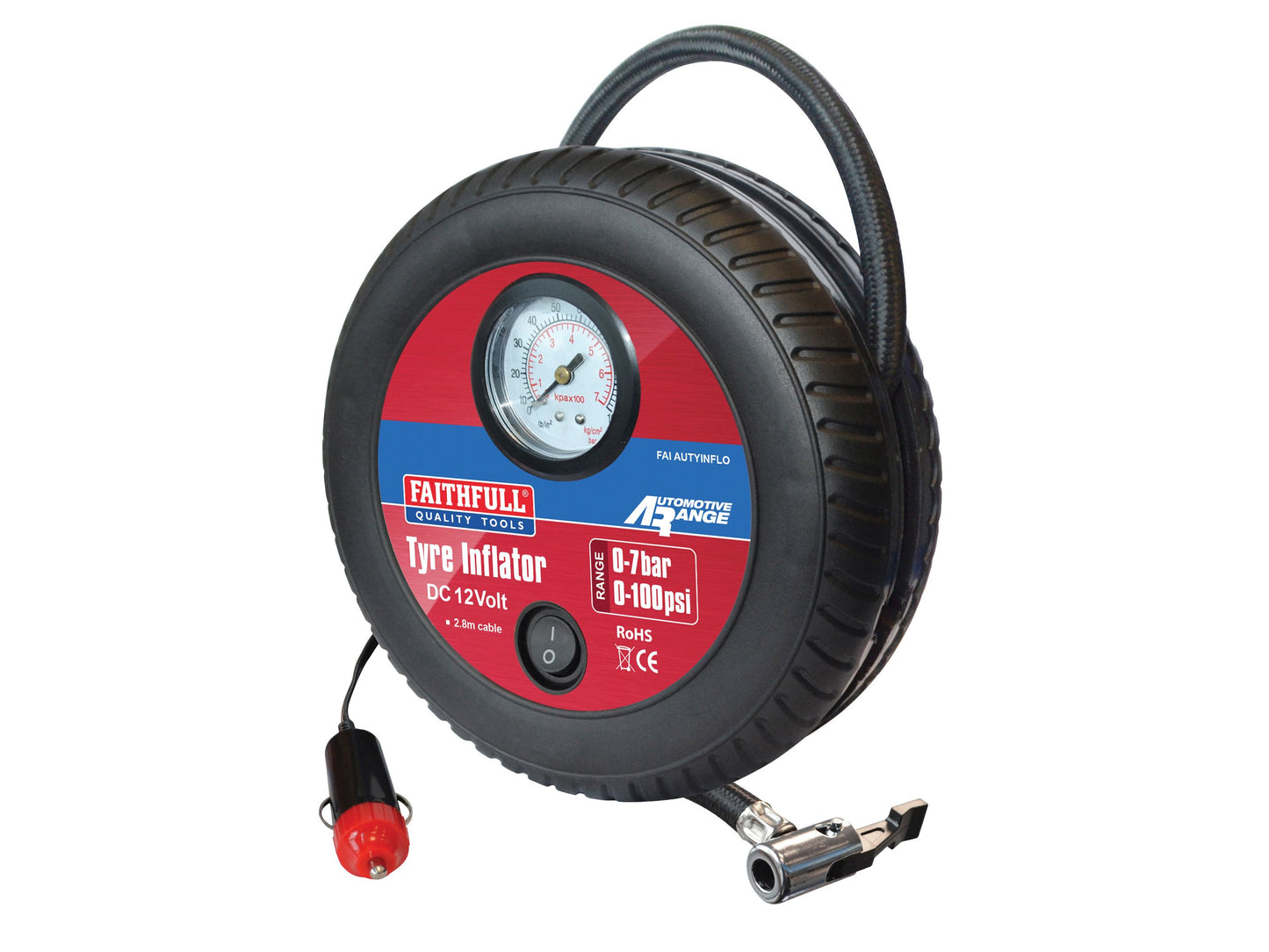 FAITHFULL FAIAUTYINFLO TYRE INFLATOR 12v