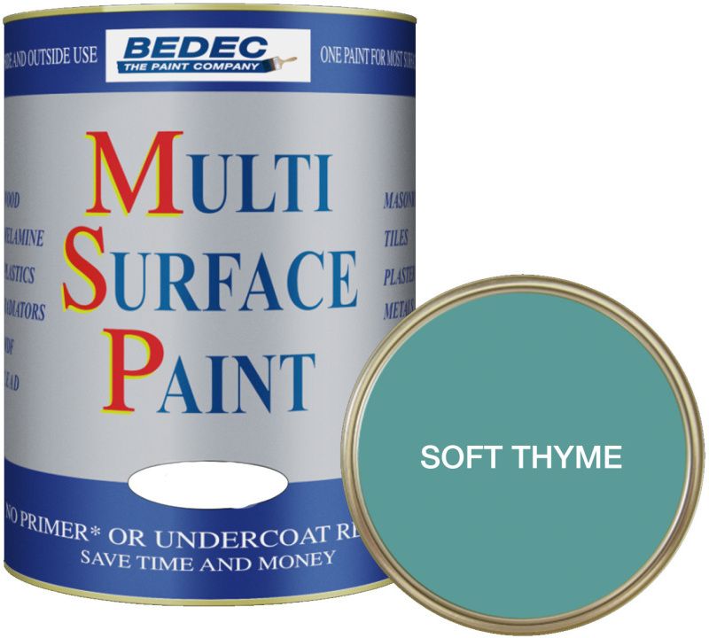 BEDEC SOFT SATIN MULTI SURFACE PAINT 750ml SOFT THYME BEDE2KB1196/29