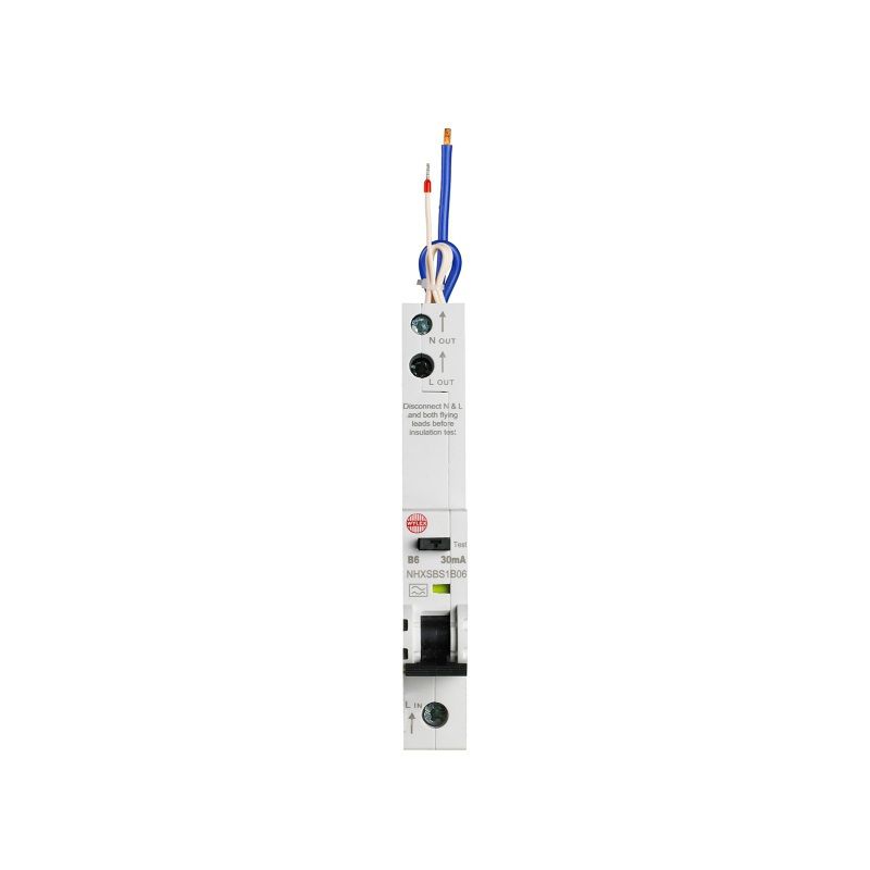 WYLEX NHXSBS1B06 1-POLE TYPE A RCBO B CURVE 6a 6ka