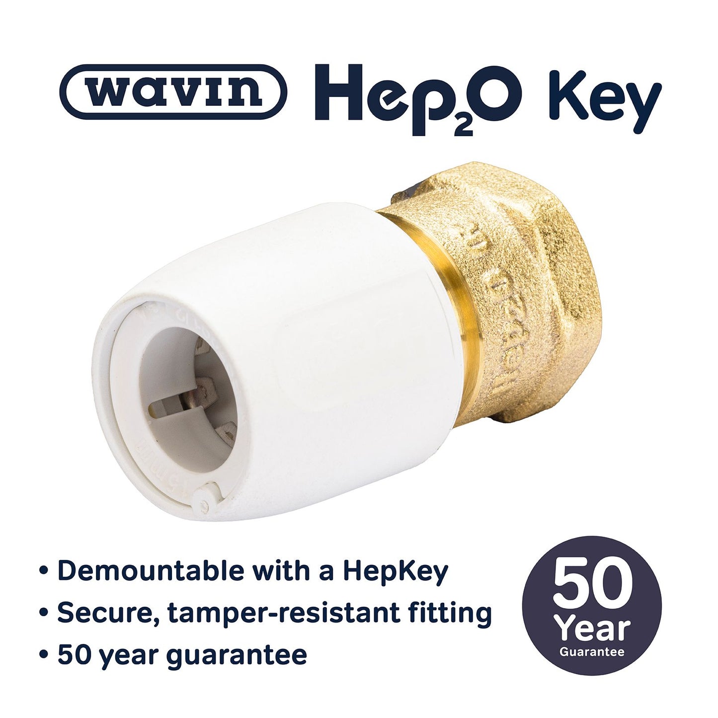 HEP2O NEW ADAPTOR FEMALE SOCKET 15mm x 1/2" WHITE HX28/15W