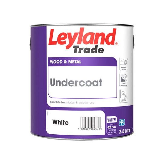 LEYLAND UNDERCOAT BRILLIANT WHITE 2.5l 264785