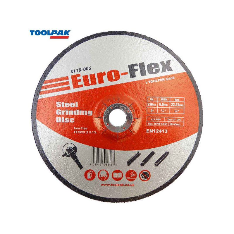TOOLPAK X116-005 9" DPC METAL GRINDING DISC