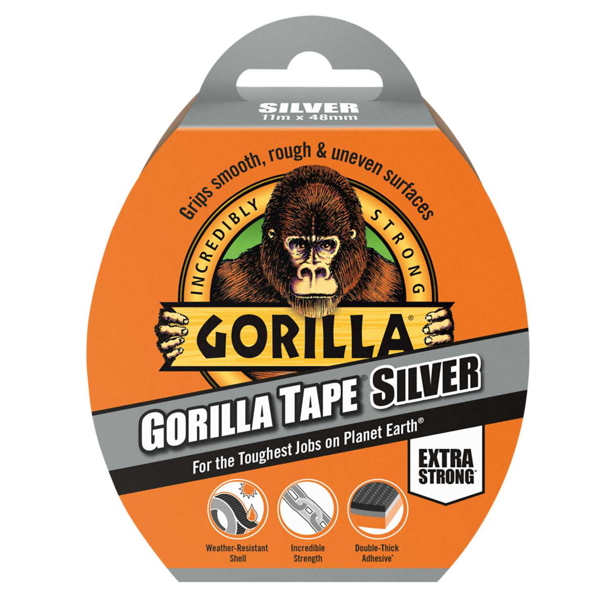 Gorilla Tape Silver (11m Roll)