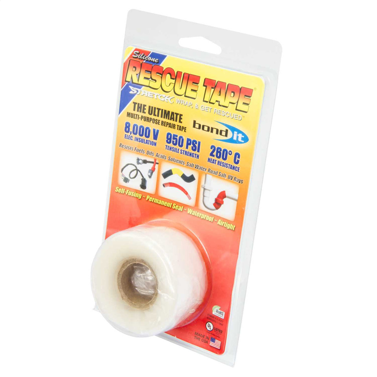 Bond-it 25.4mm x 3.66m Rescue Tape Clear