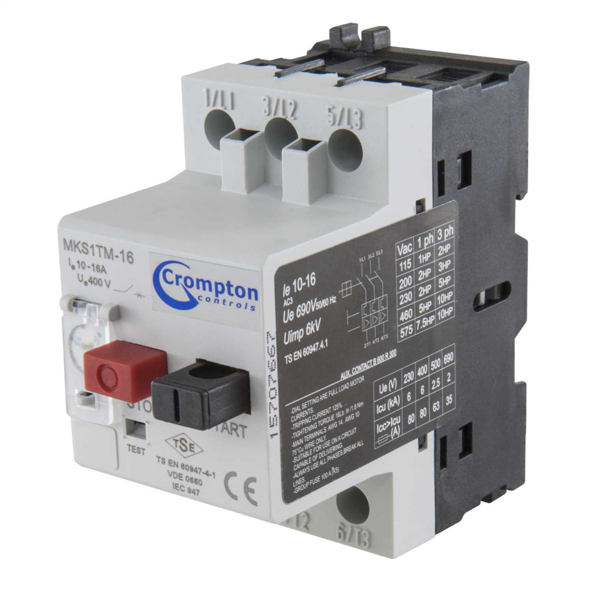 Crompton 10 - 16A Manual Motor Starter