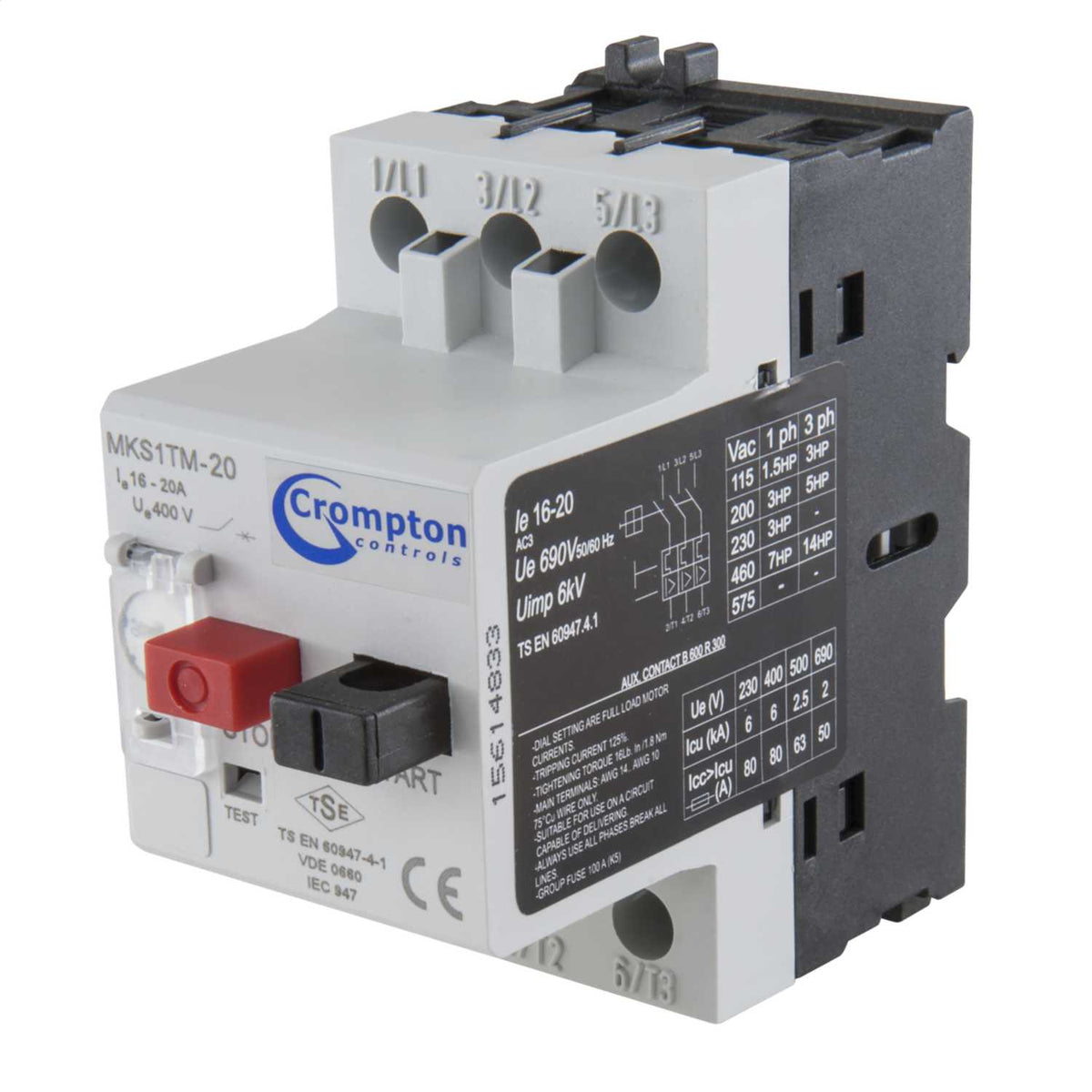 Crompton 16 - 20A Manual Motor Starter