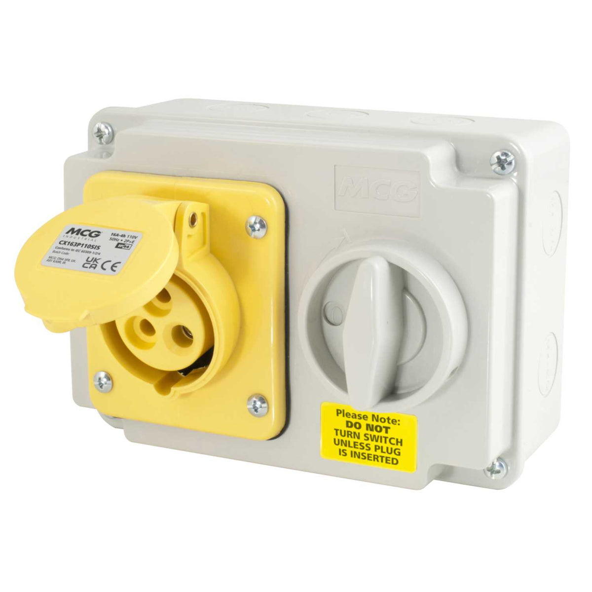 MCG 16A 2P+E 110V Interlocked Socket IP44