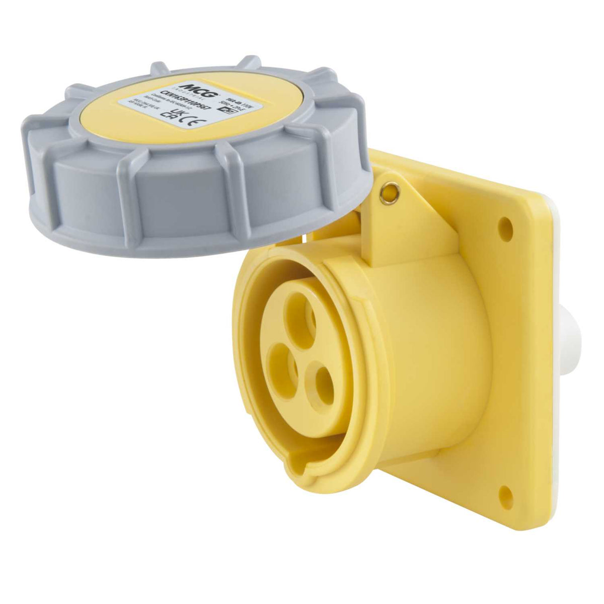 MCG 16A 2P+E 110V Panel Mounted Socket IP67