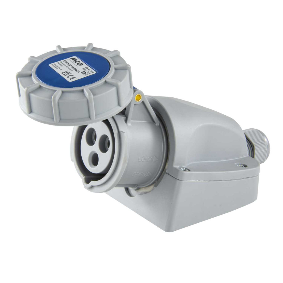 MCG 16A 2P+E 230V Wall Mounted Socket IP67