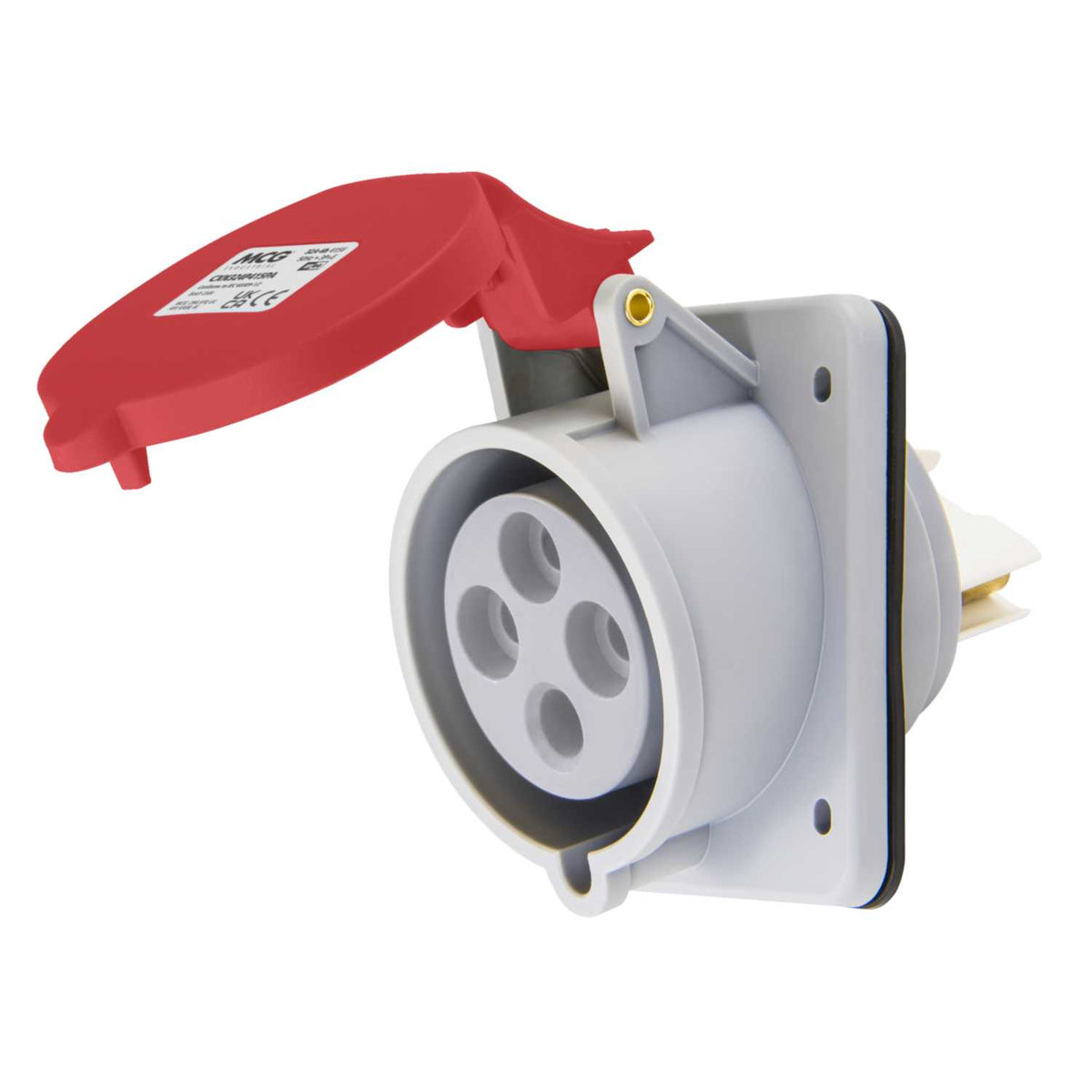 MCG 32A 3P+E 415V Panel Mounted Socket IP44