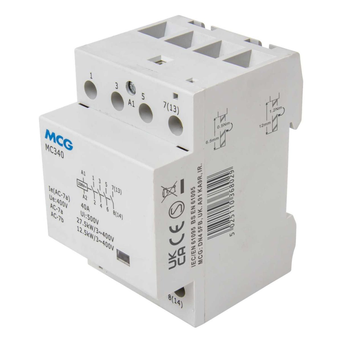 MCG 40A 4P 3 Mod 4 NO Modular Contactor