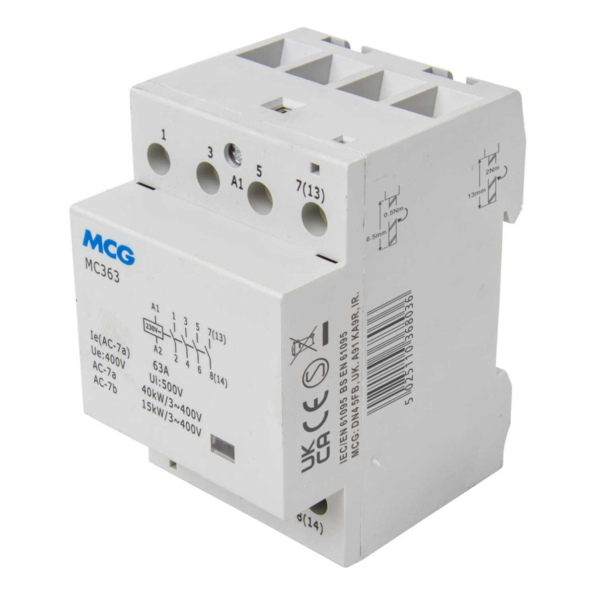 MCG 63A 4P 3 Mod 4 NO Modular Contactor