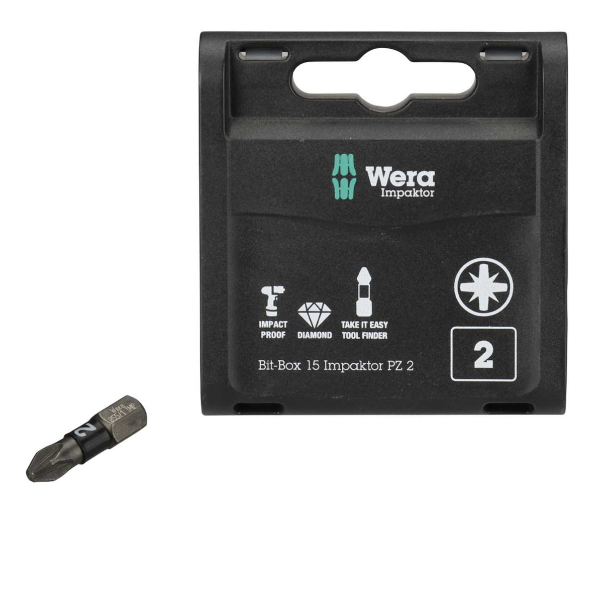 Wera 15 Piece Bit-Box Impaktor PZ Set
