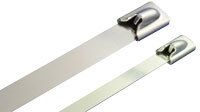 KRIMPTERM VIAS VSSCT2 200 x 4.6mm ROLLER BALL STAINLESS STEEL CABLE TIE (PACK 100)