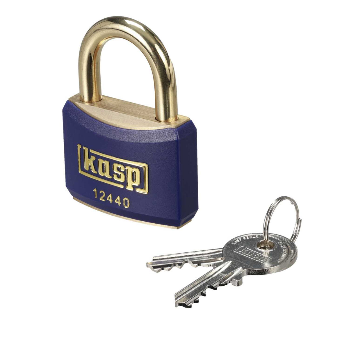 Kasp 40mm Padlock Blue Brass