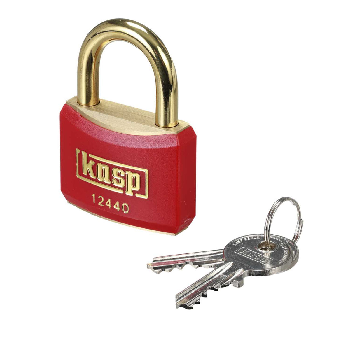 Kasp 40mm Padlock Red Brass