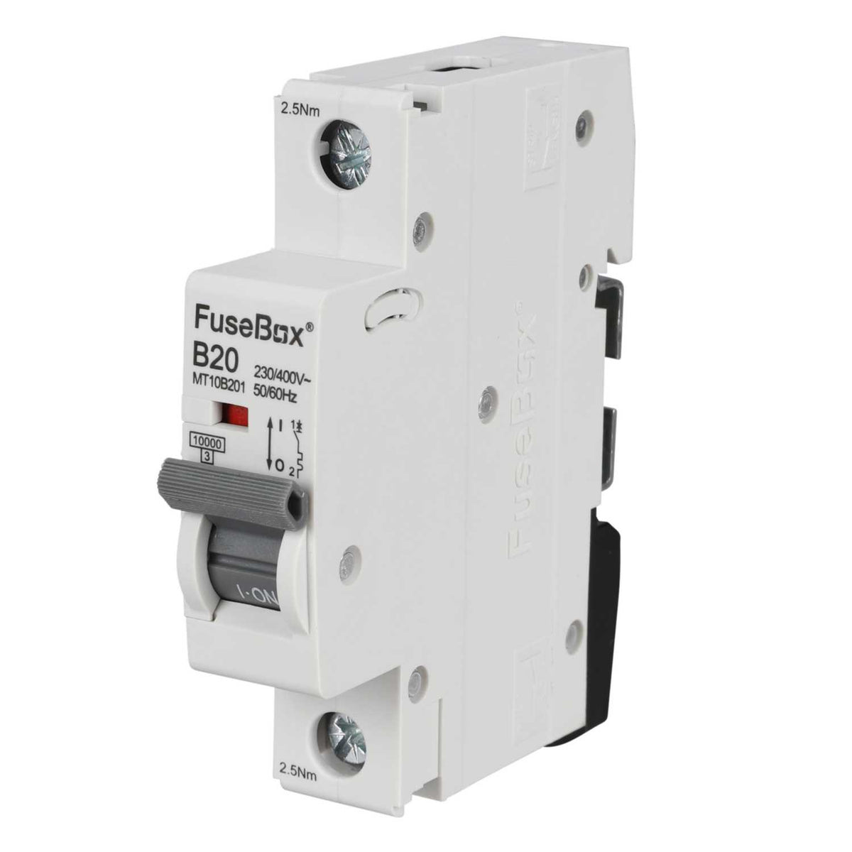Fusebox 20A Single Pole 10kA B Curve MCB