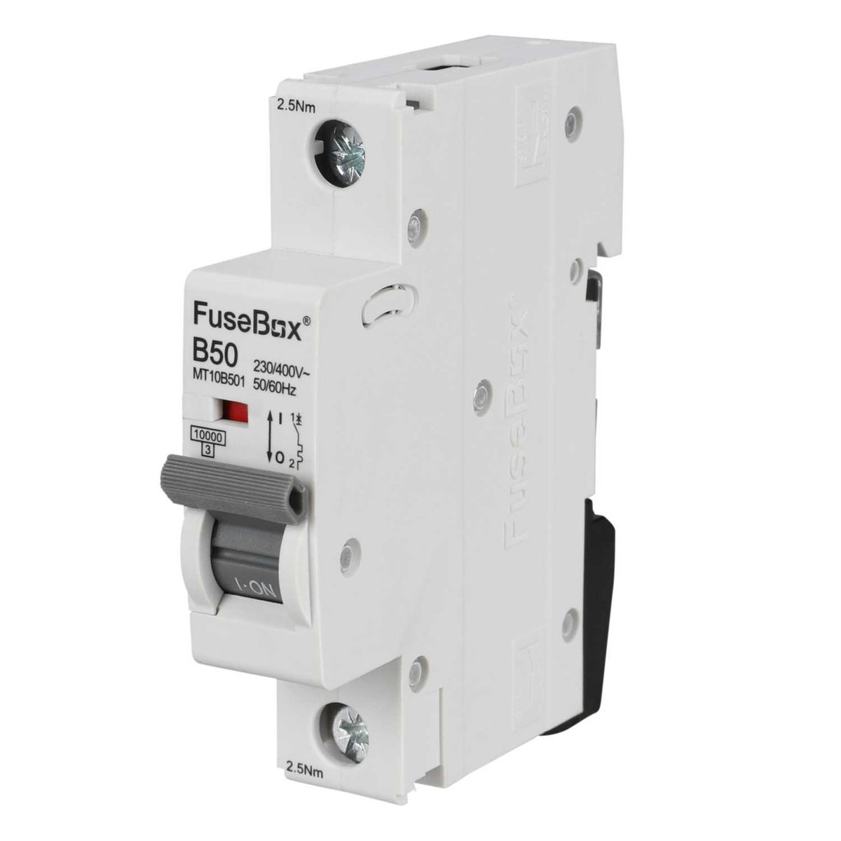 Fusebox 50A Single Pole 10kA B Curve MCB