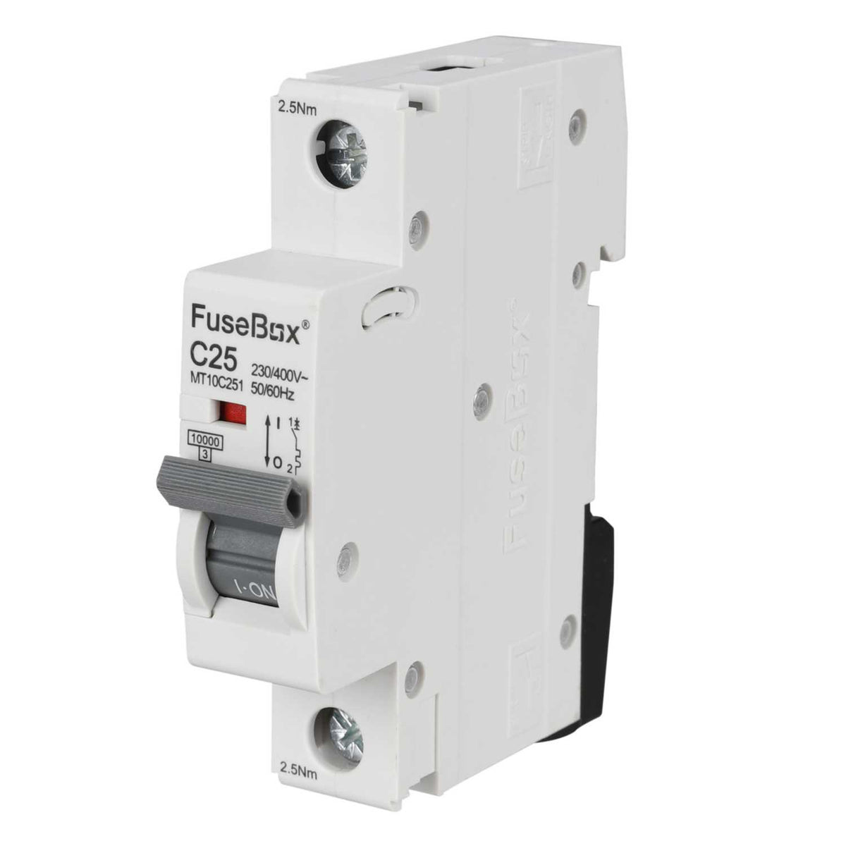 Fusebox 25A Single Pole 10kA C Curve MCB