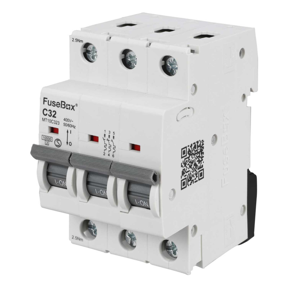 Fusebox 32A Triple Pole 10kA C Curve MCB