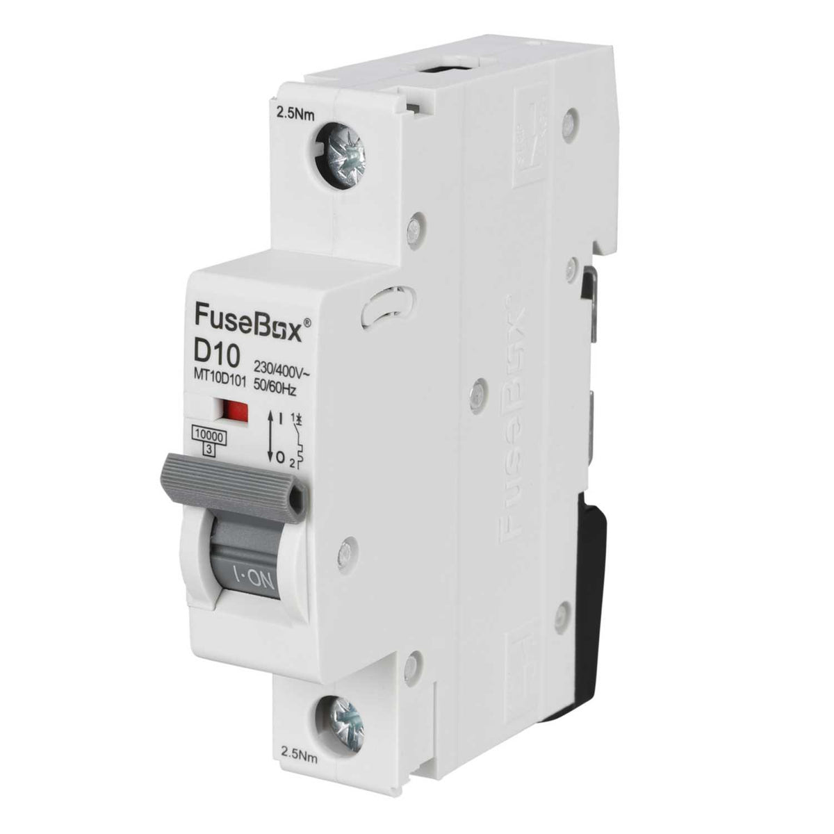 Fusebox 10A Single Pole 10kA D Curve MCB