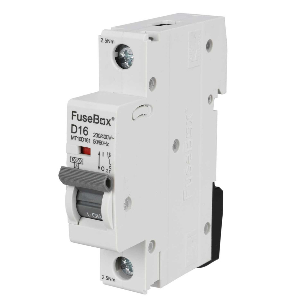 Fusebox 16A Single Pole 10kA D Curve MCB