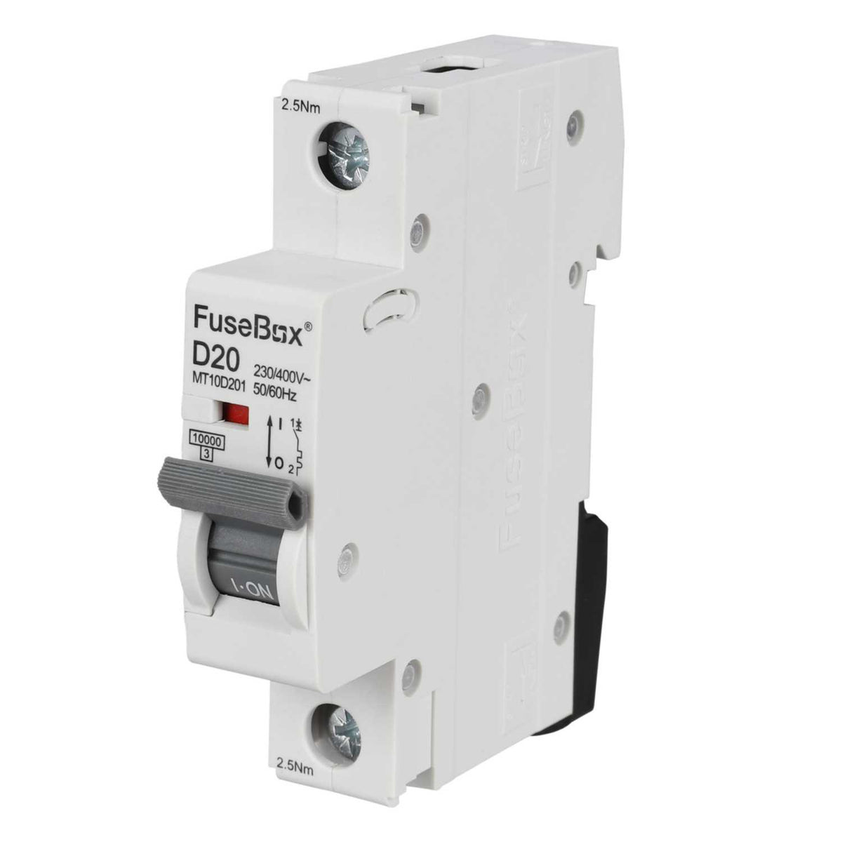 Fusebox 20A Single Pole 10kA D Curve MCB