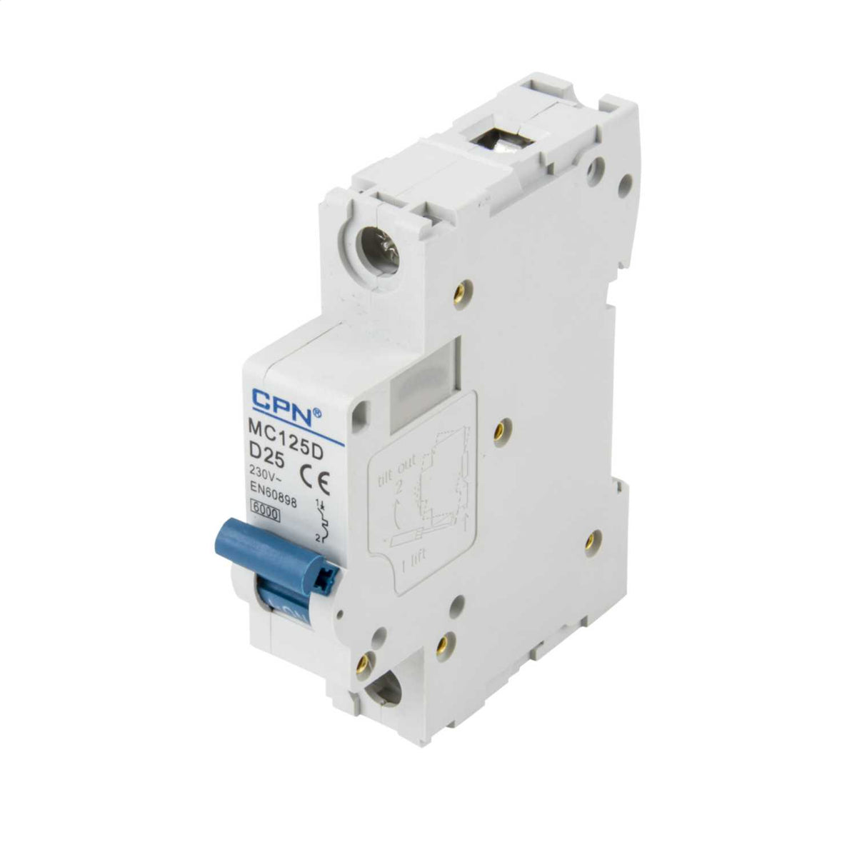 Cudis MC 25A Single Pole 6kA D Curve MCB