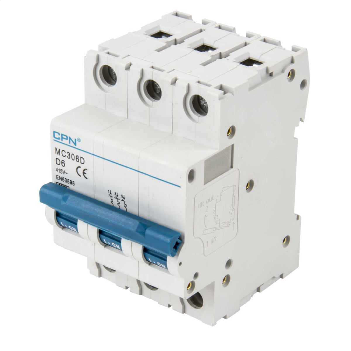 Cudis MC 6A Triple Pole 6kA D Curve MCB