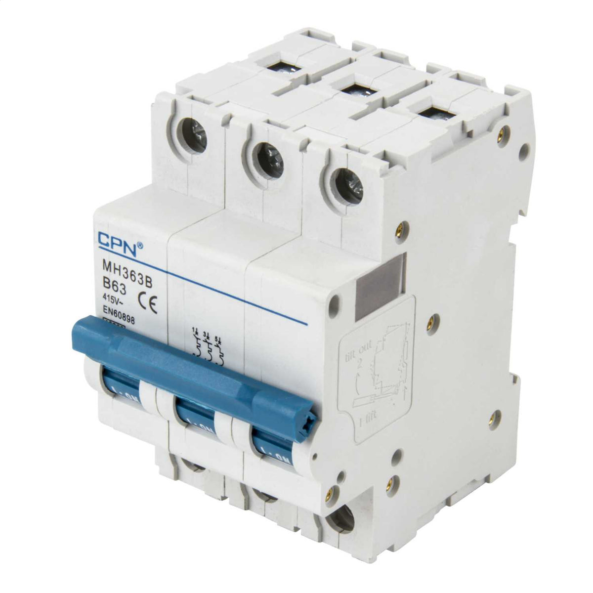 Cudis 63A Triple Pole 10kA B Curve MCB