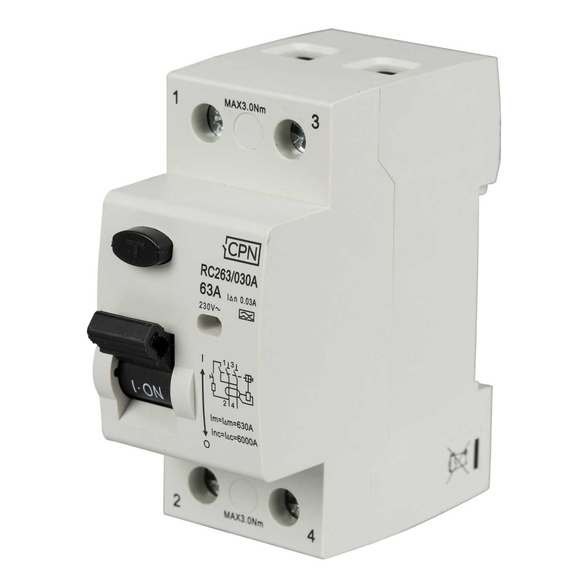 Cudis 63A 2 Pole 30mA Type A RCD