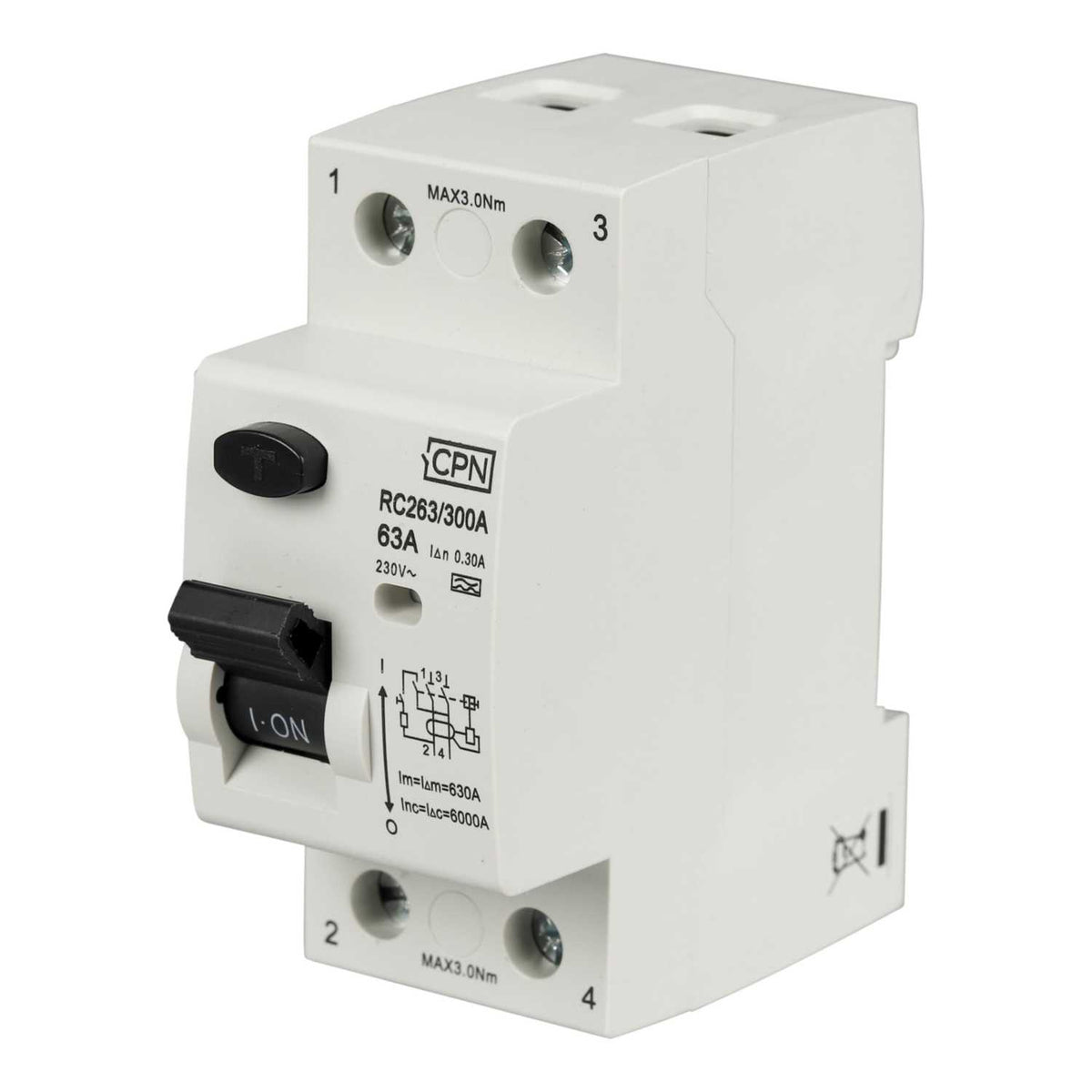 Cudis 63A 2 Pole 300mA Type A RCD