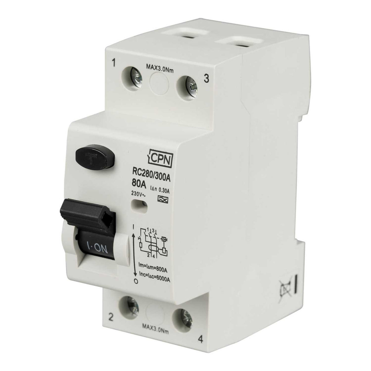 Cudis 80A 2 Pole 300mA Type A RCD
