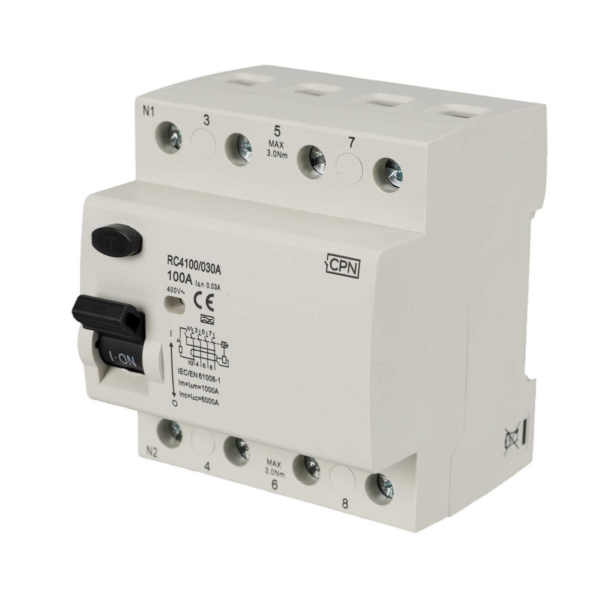 Cudis 100A 4 Pole 30mA Type A RCD