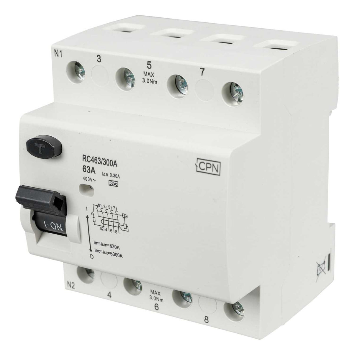 Cudis 63A 4 Pole 300mA Type A RCD