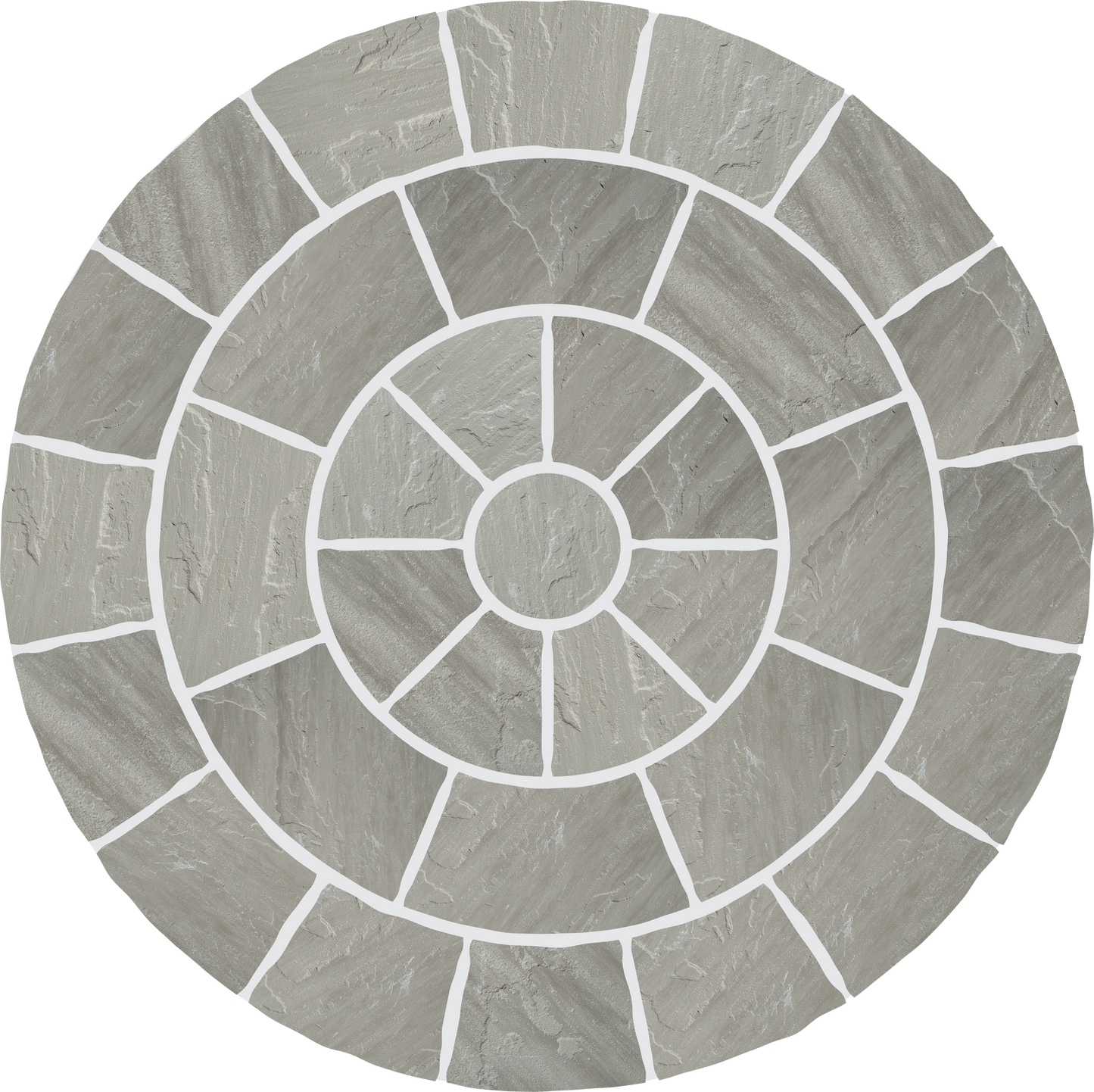 GLOBAL STONE (SCOTLAND) NATURAL SANDSTONE CIRCLE 2.8m CASTLE GREY CGSC2800