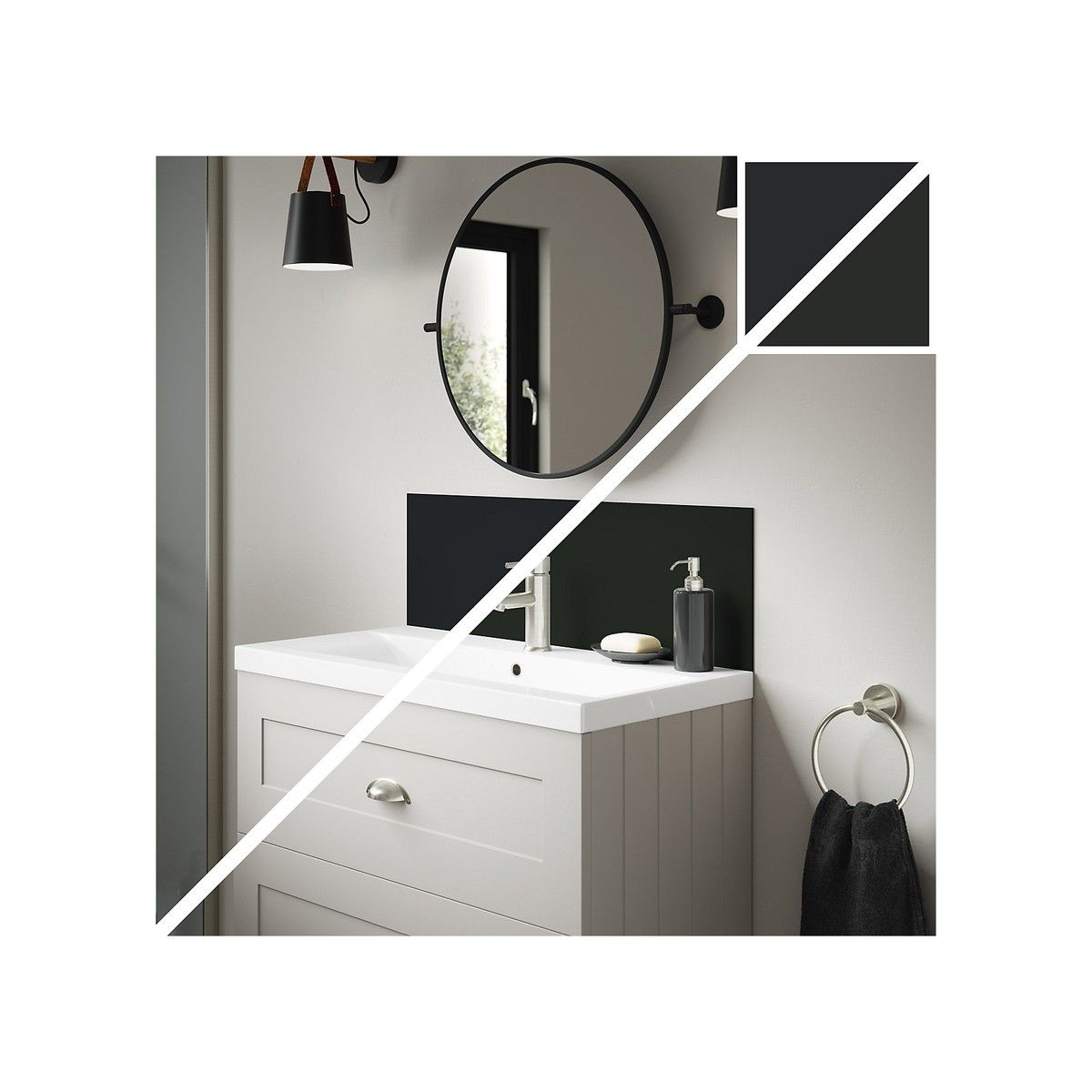 WETWALL ALLOY UPSTAND 4 x 250 x 800mm MIDNIGHT GREY/HADRIAN GREEN SWA-MGHG-800X250X4