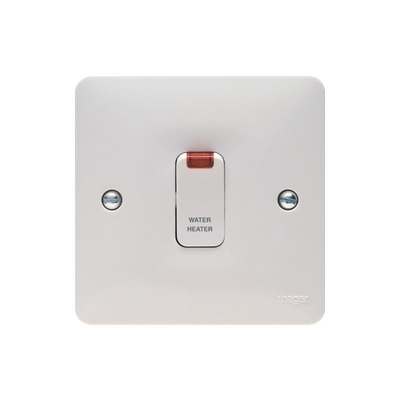 HAGER WMDP85N 20A DP SW C/W NEON WATER HEATER