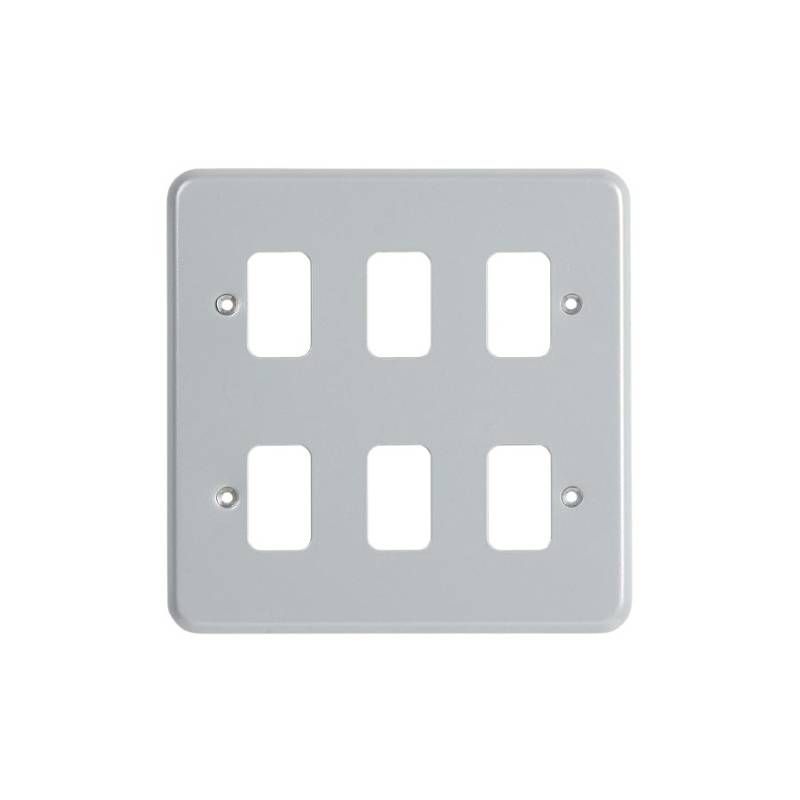 NOVAR MK M/CLAD 6 MODULE GRID FRONPLATE K3496ALM