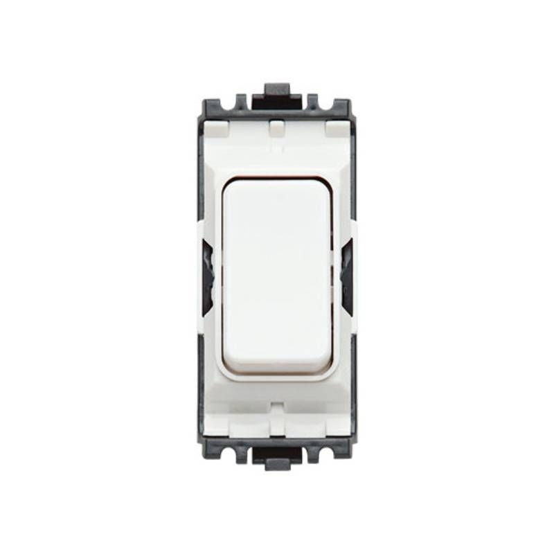 WEW 1-WAY DOUBLE POLE GRID SWITCH 20a WHITE K4896WHI